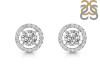 Crystal & White Topaz Stud Earring CST-RDE-1003.