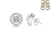 Crystal & White Topaz Stud Earring CST-RDE-1003.