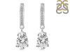 Crystal & White Topaz Hoop Earring CST-RDE-1223.