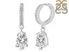 Crystal & White Topaz Hoop Earring CST-RDE-1223.