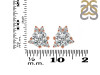 Crystal & White Topaz Stud Earring CST-RDE-1260.