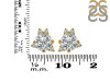 Crystal & White Topaz Stud Earring CST-RDE-1260.