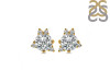 Crystal & White Topaz Stud Earring CST-RDE-1260.