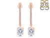 Crystal & White Topaz Hoop Earring CST-RDE-1469.
