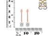 Crystal & White Topaz Hoop Earring CST-RDE-1469.