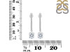 Crystal & White Topaz Hoop Earring CST-RDE-1469.