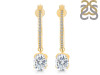 Crystal & White Topaz Hoop Earring CST-RDE-1469.