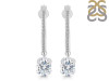 Crystal & White Topaz Hoop Earring CST-RDE-1469.