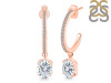 Crystal & White Topaz Hoop Earring CST-RDE-1469.