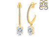 Crystal & White Topaz Hoop Earring CST-RDE-1469.