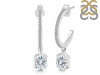 Crystal & White Topaz Hoop Earring CST-RDE-1469.