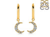 Crystal & White Topaz Hoop Earring CST-RDE-1471.