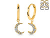 Crystal & White Topaz Hoop Earring CST-RDE-1471.