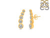Crystal & White Topaz Stud Earring CST-RDE-1472.