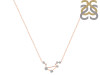 Libra Zodiac Star Constellation Crystal & White Topaz Necklace CST-RDN-494.