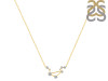Libra Zodiac Star Constellation Crystal & White Topaz Necklace CST-RDN-494.