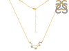 Libra Zodiac Star Constellation Crystal & White Topaz Necklace CST-RDN-494.