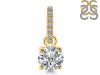Crystal & White Topaz Pendant CST-RDP-549-CZ-LOOP.