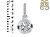 Crystal & White Topaz Pendant CST-RDP-742-CZ-LOOP.
