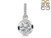 Crystal & White Topaz Pendant CST-RDP-742-CZ-LOOP.