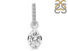 Crystal Quartz & White Topaz Pendant CST-RDP-779-CZ-LOOP.