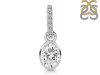 Crystal & White Topaz Pendant CST-RDP-780-CZ-LOOP.