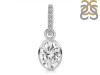 Crystal & White Topaz Pendant CST-RDP-792-CZ-LOOP.