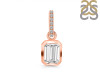 Crystal & White Topaz Pendant CST-RDP-955-CZ-LOOP.