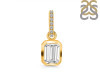 Crystal & White Topaz Pendant CST-RDP-955-CZ-LOOP.