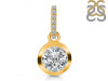 Crystal & White Topaz Pendant CST-RDP-992-CZ-LOOP.