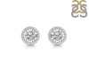 Crystal & White Topaz Stud Earring CST-RDE-985.