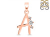 Cubic Zirconia Alphabet A Pendant CUZ-RDA-1.