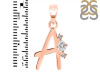Cubic Zirconia Alphabet A Pendant CUZ-RDA-1.