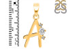 Cubic Zirconia Alphabet A Pendant CUZ-RDA-1.