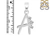 Cubic Zirconia Alphabet A Pendant CUZ-RDA-1.