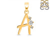 Cubic Zirconia Alphabet A Pendant CUZ-RDA-1.