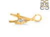 Cubic Zirconia Alphabet A Pendant CUZ-RDA-1.