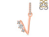 Cubic Zirconia Alphabet V Pendant CUZ-RDA-100.