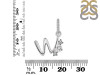 Cubic Zirconia Alphabet W Pendant CUZ-RDA-101.