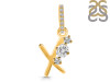 Cubic Zirconia Alphabet X Pendant CUZ-RDA-102.