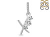 Cubic Zirconia Alphabet X Pendant CUZ-RDA-102.