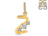 Cubic Zirconia Alphabet Z Pendant CUZ-RDA-104.