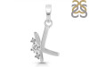 Cubic Zirconia Alphabet K Pendant CUZ-RDA-11.