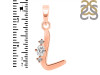 Cubic Zirconia Alphabet L Pendant CUZ-RDA-12.
