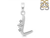 Cubic Zirconia Alphabet L Pendant CUZ-RDA-12.
