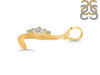 Cubic Zirconia Alphabet L Pendant CUZ-RDA-12.