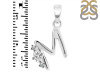 Cubic Zirconia Alphabet M Pendant CUZ-RDA-13.