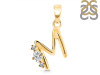 Cubic Zirconia Alphabet M Pendant CUZ-RDA-13.