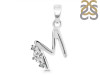Cubic Zirconia Alphabet M Pendant CUZ-RDA-13.