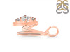 Cubic Zirconia Alphabet M Pendant CUZ-RDA-13.